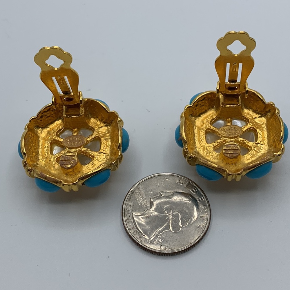 Vtg Kenneth Jay Lane Clip On Earrings 90’s Rare F… - image 4